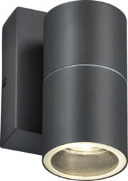 Luminosa Lighting Luminosa Gu10 Fixed Single Wall Light With Photocell Sensor - Anthracite 230V Ip54 20W - thumbnail 1