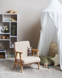Beliani Kids Armchair Linde Boucle Light Beige - thumbnail 2