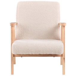 Beliani Kids Armchair Linde Boucle Light Beige - thumbnail 5