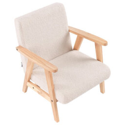 Beliani Kids Armchair Linde Boucle Light Beige - thumbnail 7