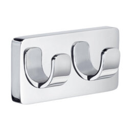 Smedbo Polished Chrome Towel Hooks Wall Mounted Bathroom Storage - thumbnail 1