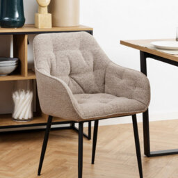 Furniture To Go Brooke Dining Chair With Armrest In Monza Beige Set Of 2 - thumbnail 5