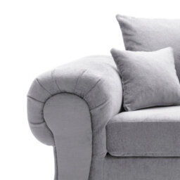 Abakus Direct Verona Armchair In Light Grey In Crushed Chenille - thumbnail 8