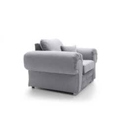 Abakus Direct Verona Armchair In Light Grey In Crushed Chenille - thumbnail 4