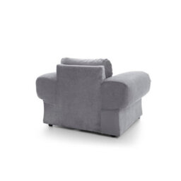Abakus Direct Verona Armchair In Light Grey In Crushed Chenille - thumbnail 5