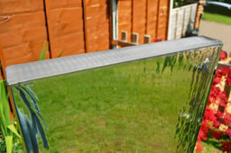 Primrose Vertical Stainless Steel Outdoor Water Feature Wall With Plastic Reservoir 130Cm - thumbnail 3