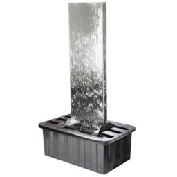 Primrose Vertical Stainless Steel Outdoor Water Feature Wall With Plastic Reservoir 130Cm - thumbnail 9