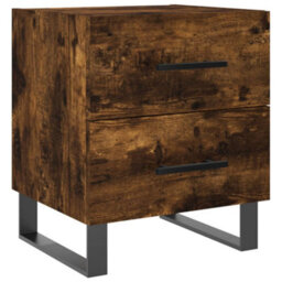 Berkfield Modern Bedside Cabinets 2 Pcs Smoked Oak 40X35X47.5 Cm Engineered Wood - thumbnail 5