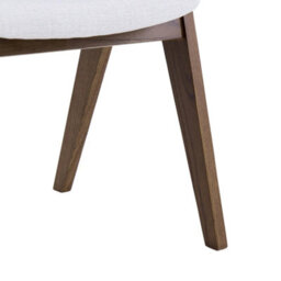 Ardena Beige Textured Fabric Dining Chair With Walnut Effect Solid Wood Frame - thumbnail 6