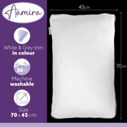 Aamira Luxury Shredded Memory Foam Bed Pillow 70X45Cm, Orthopaedic Neck Back & Side Support, Bamboo Washable Cover - thumbnail 8
