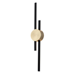 Happy Homewares Modern Architectural Design Wall Light Fitting In Brush Gold And Black - thumbnail 1