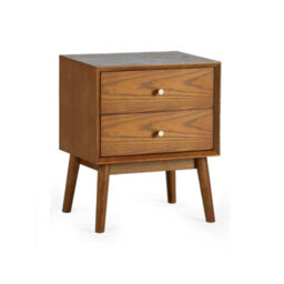 Julian Bowen Lowry 2 Drawer Bedside - Cherry Ash - thumbnail 4