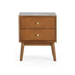 Julian Bowen Lowry 2 Drawer Bedside - Cherry Ash - thumbnail 5