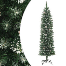 Berkfield Artificial Slim Christmas Tree With Stand 150 Cm Pvc - thumbnail 1