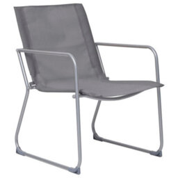 Walplus 4 Piece Garden Lounge Set Fabric & Steel Grey - thumbnail 8