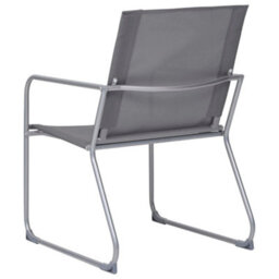 Walplus 4 Piece Garden Lounge Set Fabric & Steel Grey - thumbnail 9