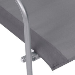 Walplus 4 Piece Garden Lounge Set Fabric & Steel Grey - thumbnail 6