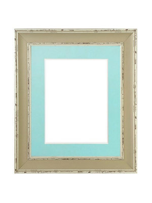 Frames By Post Scandi Clay Frame With Blue Mount For Imagesize A2 - image 1