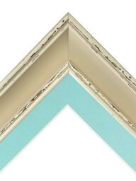 Frames By Post Scandi Clay Frame With Blue Mount For Imagesize A2 - thumbnail 3