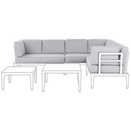 Beliani Outdoor Cushion Cover Set Rima Iii Light Grey - thumbnail 1