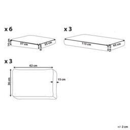 Beliani Outdoor Cushion Cover Set Rima Iii Light Grey - thumbnail 3