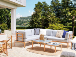 Beliani Outdoor Cushion Cover Set Rima Iii Light Grey - thumbnail 2