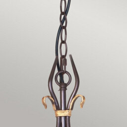 Luminosa Lighting Elstead Windermere Multi Arm Chandelier 3 Light Rust, Gold Finish - Shades Not Included, E14 - thumbnail 2