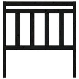 Berkfield Bed Headboard Black 106X4X100 Cm Solid Wood Pine - thumbnail 3