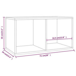 Vidaxl Vinyl Storage Box Grey Sonoma 71X34X36 Cm Engineered Wood - thumbnail 9