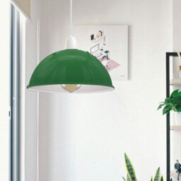 21Cm Retro Metal Dome Ceiling Light Shade Vintage Industrial Green Pendant Lamp Cover - thumbnail 4
