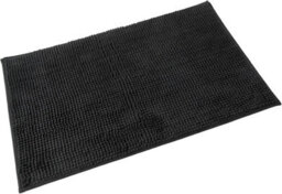 Super Soft Chloe Microfiber Fast Dry Bath Mat Bathroom Shower Machine Washable 50 X 80Cm Black - thumbnail 1