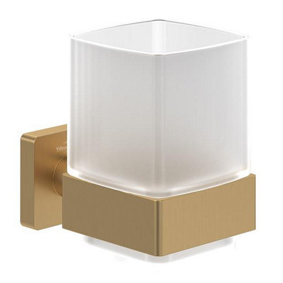 Villeroy & Boch Elements Striking Tumbler And Holder Brushed Gold - image 1