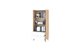 Arte Mood-03 - Bookcase With Drawers Trendy Bedroom & Study Storage (H)1570mm(W)720mm (D)400mm - thumbnail 3
