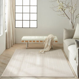 Ivory Abstract,modern Easy To Clean Rug For Bedroom & Living Room-69 X 229Cm (Runner) - thumbnail 1