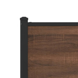 Berkfield Metal Bed Frame Without Mattress Brown Oak 100X190 Cm - thumbnail 9
