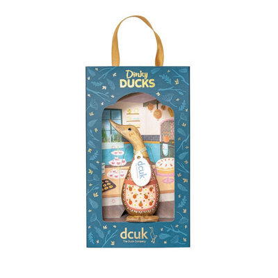 Dcuk Dinky Baker Design Wooden Duck Ornament - Hand Crafted, Gift Boxed, Natural Wood, 10.5 X 3.5 Cm - image 1
