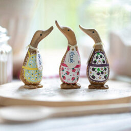 Dcuk Dinky Baker Design Wooden Duck Ornament - Hand Crafted, Gift Boxed, Natural Wood, 10.5 X 3.5 Cm - thumbnail 4