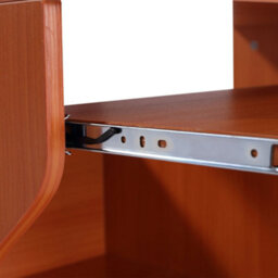 Homcom Computer Table Study Desk With Sliding Keyboard Tray, Cherry Wood - thumbnail 8