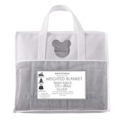 Ohs Teddy Fleece Weighted Blanket - Silver Grey, 125 X 180Cm - 6Kg - thumbnail 4
