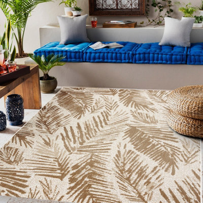 RugsX Flat 48977256 Sisal Carpet Palm Leaves - Natural Beige Straw Color, String 120X170 Cm - image 1