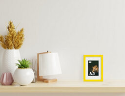 A5 Yellow Picture Frame With Mount For A6 (10.5 X 14.8Cm - 4.1 X 5.8In) Poster, Photo, Artwork, Or Print. - thumbnail 4
