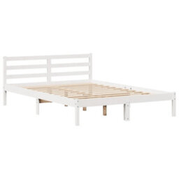Berkfield Bed Frame With Headboard Without Mattress White 150X200 Cm King Size - thumbnail 8