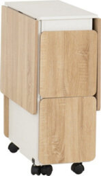 Seconique Seymore Stowaway Dining Set Oak Effect White With 4 Stools - thumbnail 3