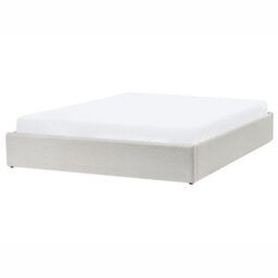 Beliani Ottoman Bed Without Headboard Fabric Dinan 180 X 200 Cm (Eu Super King) Light Beige - thumbnail 5