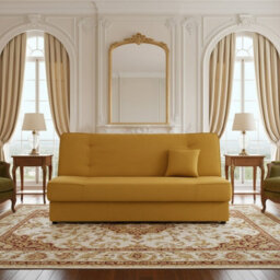 Gabi Comfortable 3 Seater Sofa Bed With Storage And Sleeping Function Yellow - thumbnail 2