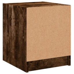 Berkfield Bedside Cabinets With Glass Doors 2 Pcs Smoked Oak 35X37X42 Cm - thumbnail 9