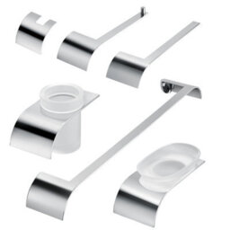 Plum&clay Jenna Chrome 6-Piece Bathroom Accessory Set With Soap Dish