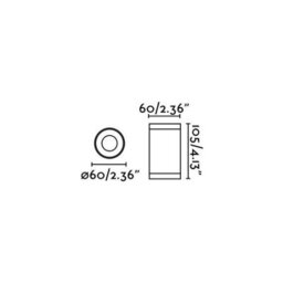 Luminosa Lighting Luminosa Olot 1 Light Outdoor Surface Mounted Ceiling Light Dark Grey Ip44, Gu10 - thumbnail 2