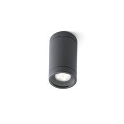 Luminosa Lighting Luminosa Olot 1 Light Outdoor Surface Mounted Ceiling Light Dark Grey Ip44, Gu10 - thumbnail 1
