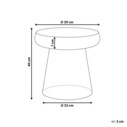 Beliani Side Table Caldera Glass Golden Brown - thumbnail 3